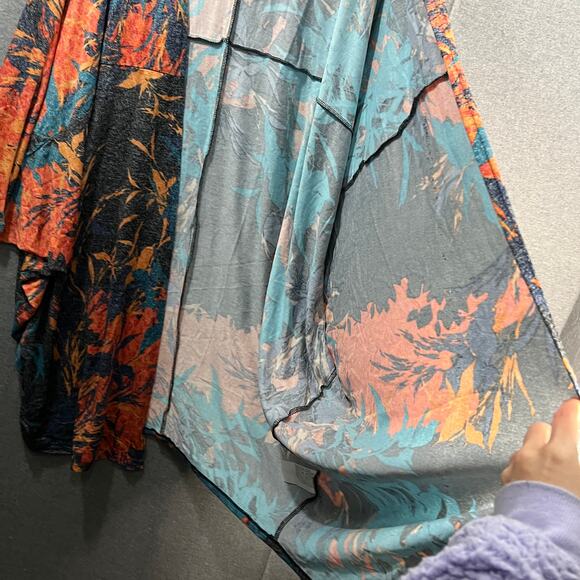 Attitudes by Renee Global Illusions Casknit Cocoon Cardigan Jungle Orchid Size1X - Picture 12 of 14